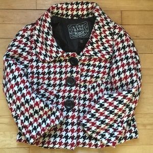 Last Kiss Cropped blazer houndstooth
